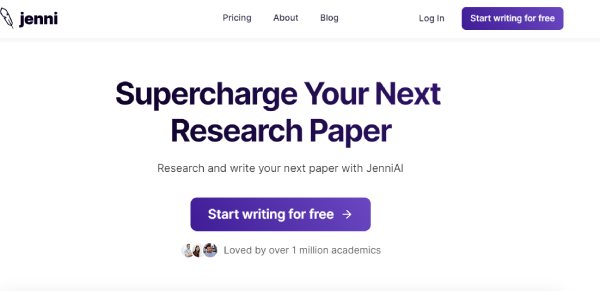 أدوات الذكاء الاصطناعي لكتابة المقالات والأبحاث أداة JenniAI